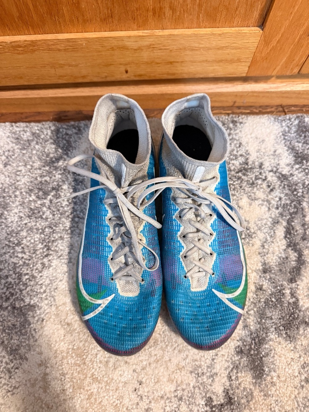 Nike Mercurial Superfly 8 Elite AG Soccer Cleats Blueprint Blue Size Men's 7